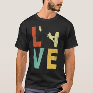 Retro Love Kitesurfing Kiteboarding Kitesurf Vinta T-Shirt