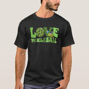 Retro Love Pickleball Player  Pickle Ball Women Me T-Shirt