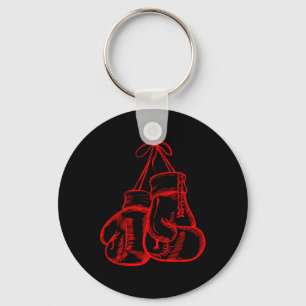Retro Love Red Boxing Gloves Gifts Boxer Gift  Key Ring