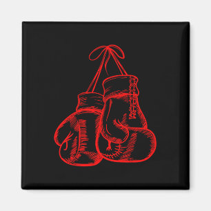 Retro Love Red Boxing Gloves Gifts Boxer Gift  Magnet