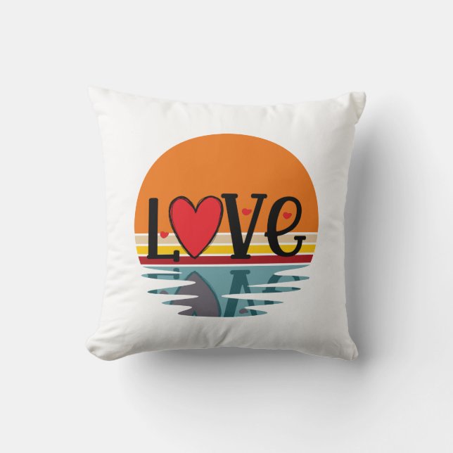 Retro Love Reflection Cushion (Front)