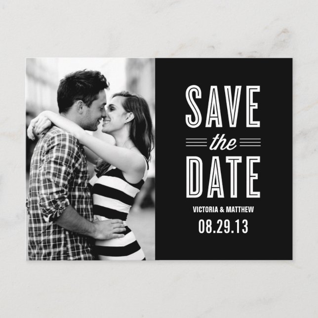 RETRO LOVE | SAVE THE DATE ANNOUNCEMENT (Front)