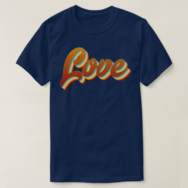 Retro Love T-Shirt (Design Front)