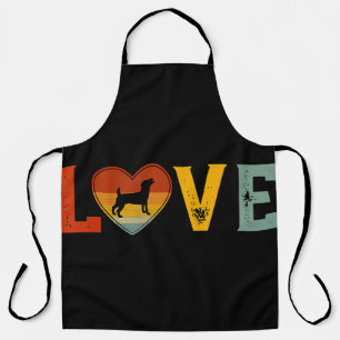 Retro Love Themed Jack Russell Terrier Dog Valenti Apron