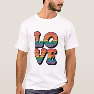 Retro Love Typography Shirt – Vintage 70s Style