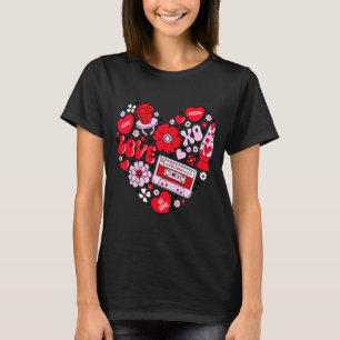 Retro Love Valentines Day Xoxo Conversation Hearts T-Shirt