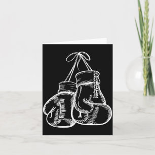 Retro Love White Boxing Gloves Boxer Gift Card