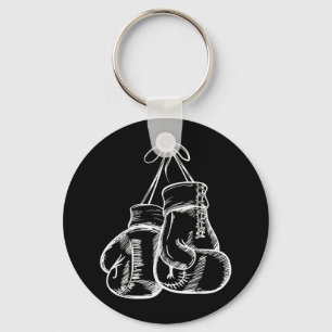 Retro Love White Boxing Gloves Gifts Boxer Gift  Key Ring