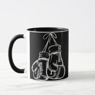 Retro Love White Boxing Gloves Gifts Boxer Gift  Mug