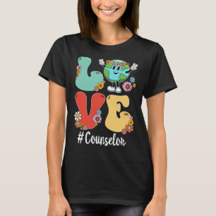 Retro Love World Earth Day 2023 Counselor T-Shirt