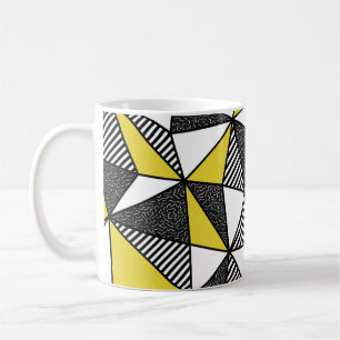 Retro Low Poly Geometric Pattern Coffee Mug