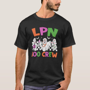 Retro LPN Boo Crew Nurse Funny Halloween Costumes  T-Shirt