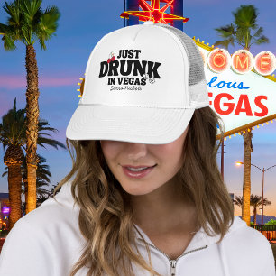 Retro Lucky In Love Vegas Bachelorette Trucker Hat