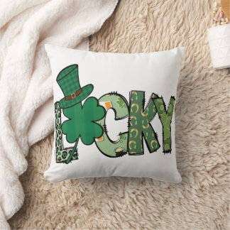 Retro Lucky Shamrock St. Patrick's Day Cushion
