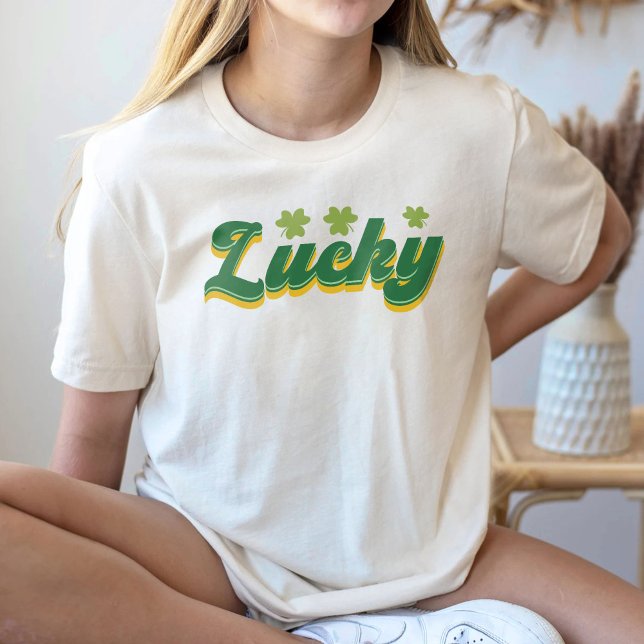 Retro Lucky Shirt, Retro St Patricks Day T-Shirt (Creator Uploaded)