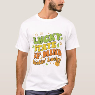 Retro Lucky State of Mind Smiley Face St. Patrick' T-Shirt