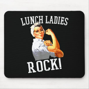 Retro Lunch Ladies Rock Cafeteria Worker Funny Lun Mouse Pad