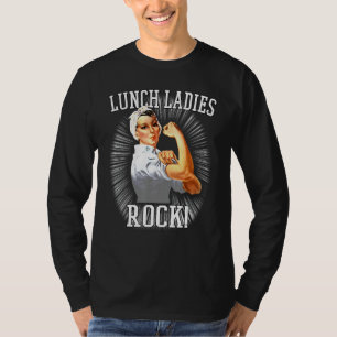 Retro Lunch Ladies Rock Cafeteria Worker Funny Lun T-Shirt