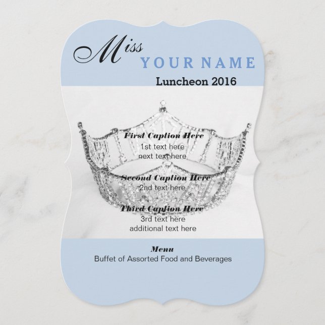 Retro Luncheon Program Card (Front)