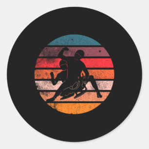 Retro Lung Winter Sports Vintage Snow Luge Racing Classic Round Sticker
