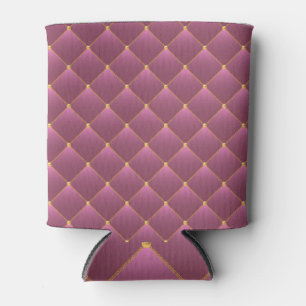 Retro Luxury: Pink Gold Chain Pattern Can Cooler
