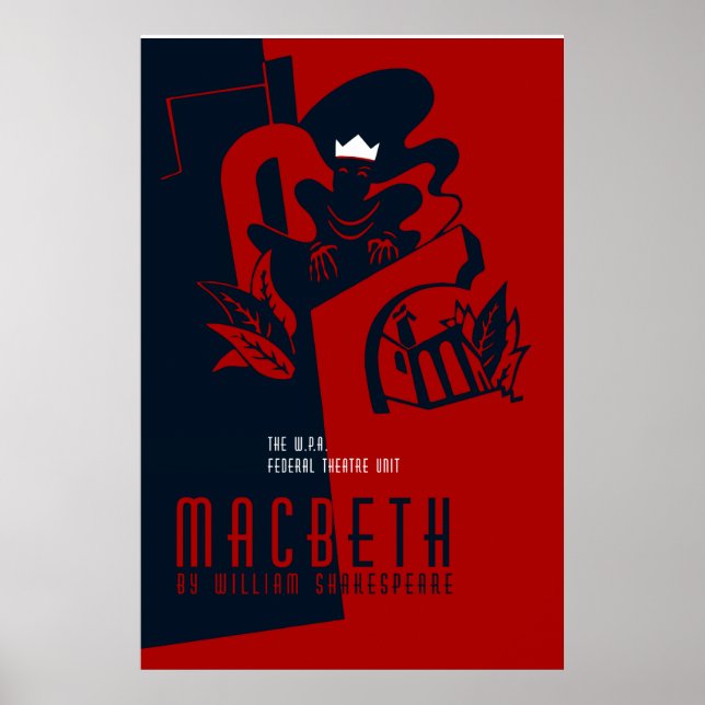 Retro Macbeth William Shakespeare Poster (Front)