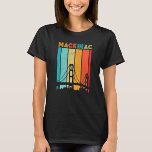 Retro Mackinac Bridge Mackinaw City Island Vintage T-Shirt
