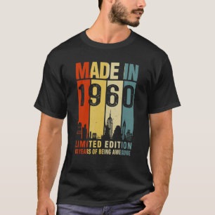 Retro Made In 1960   63 Years Of Being Awesome T-Shirt