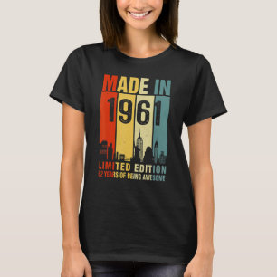 Retro Made In 1961 62 Years Of Being Awesome T-Shirt