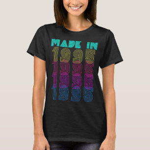 Retro Made In 1995 27th 27 Birthday Vintage 80's N T-Shirt