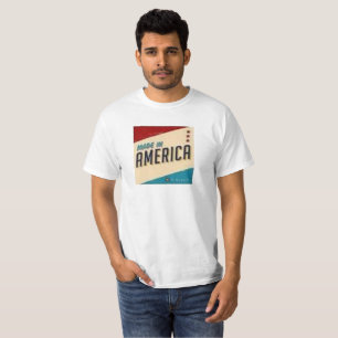 Retro Made In America Vintage Travel Poster Men's  T-Shirt