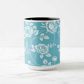 Retro_Maggie-Floral_Maggie Blue* Custom Color_ Mug