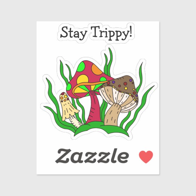 Retro Magic Mushrooms Hand drawn Art  (Sheet)