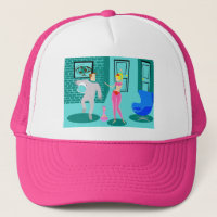 Retro Magical Genie Trucker Hat