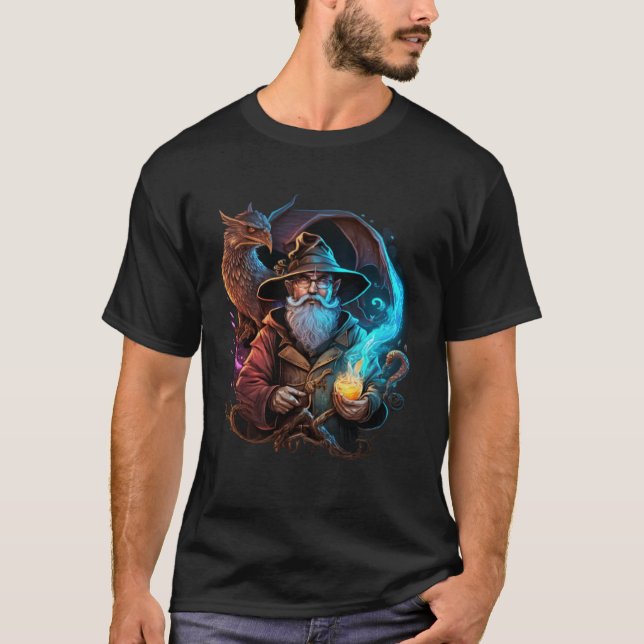 Retro Magical Wizard Fantasy  2 T-Shirt (Front)