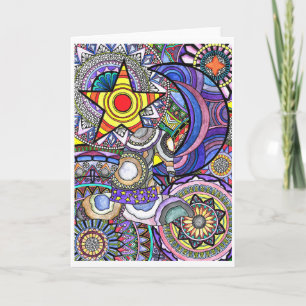 'Retro Magick' design blank greetings card