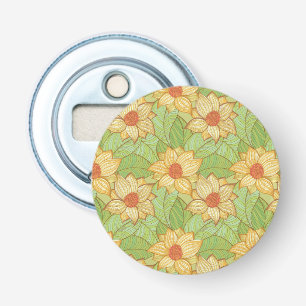 Retro Magnolia Pattern Bottle Opener