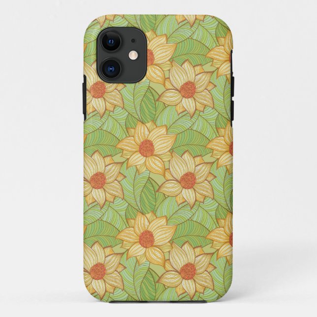Retro Magnolia Pattern Case-Mate iPhone Case (Back)