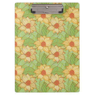 Retro Magnolia Pattern Clipboard