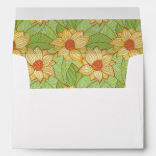 Retro Magnolia Pattern Envelopes