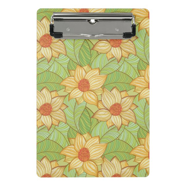 Retro Magnolia Pattern Mini Clipboard (Front)