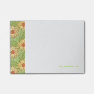 Retro Magnolia Pattern Post-it Notes