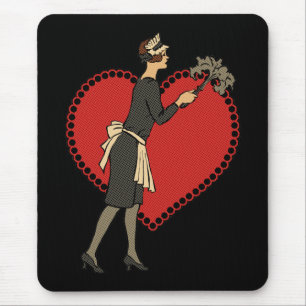 Retro Maid Mouse Pad