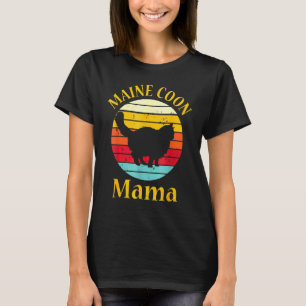 Retro Maine Coon Cat Mum Pet Owner T-Shirt