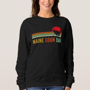 Retro Maine Coon Dad Proud Cat Pet Owner Maine Coo Sweatshirt