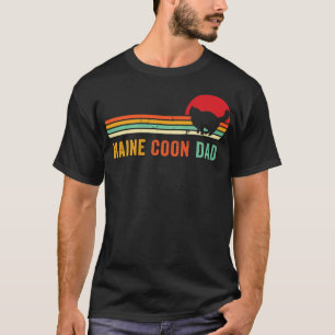 Retro Maine Coon Dad Proud Cat Pet Owner Maine T-Shirt
