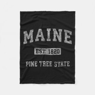 Retro Maine Fleece Blanket