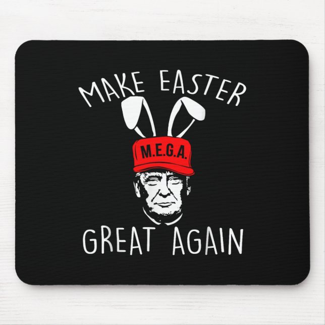 Retro Make Easter Great Again Funny Trump Easter A Mouse Pad (Front)