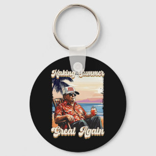 Retro Make Summer Great Again Donald Trump Summer  Key Ring