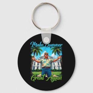 Retro Make Summer Great Again Donald Trump Summer  Key Ring